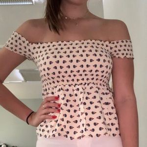 Floral off the shoulder top